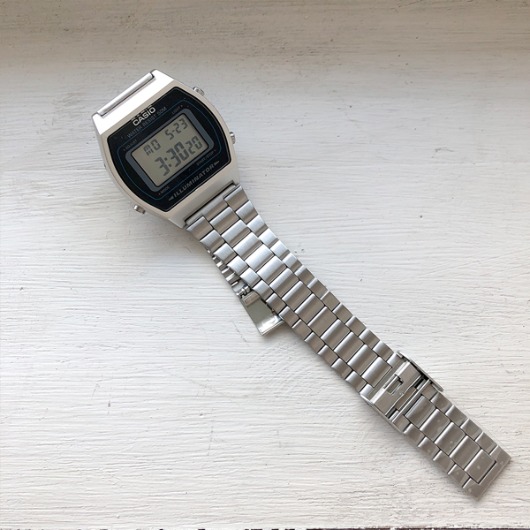[CASIO]silver lining metal watch