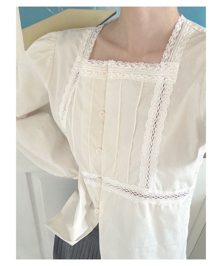 lace pintuck blouse