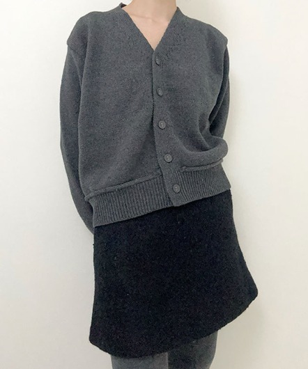 [sale]detail wool cardigan