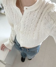 [sale]soft cable cardigan