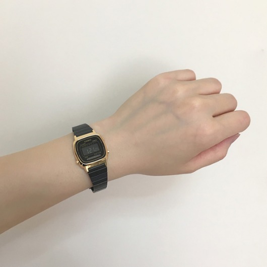 [CASIO]mini digital watch(unique black)