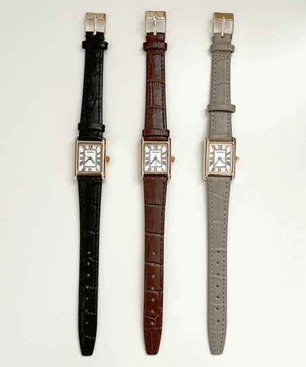 [TELENDA]gold ciel leather watch