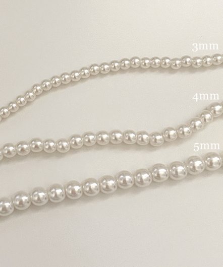 [sale]basic pearl necklace(1,3,4,5mm)