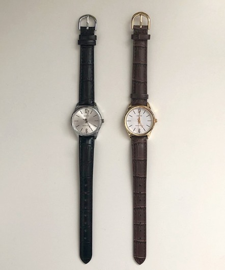 [CASIO]evening leather watch