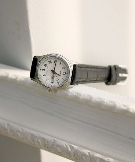 [CASIO]daylight leather watch