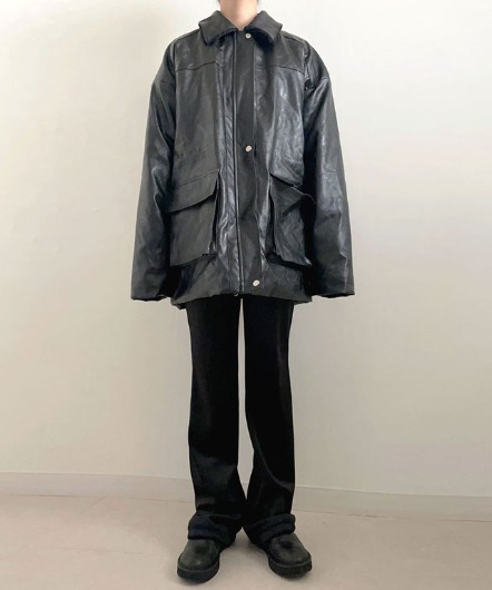 mink leather safari jacket