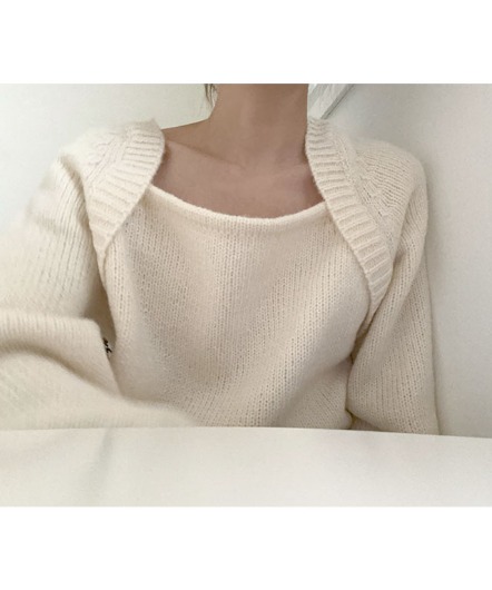 [sale]square bolero knit