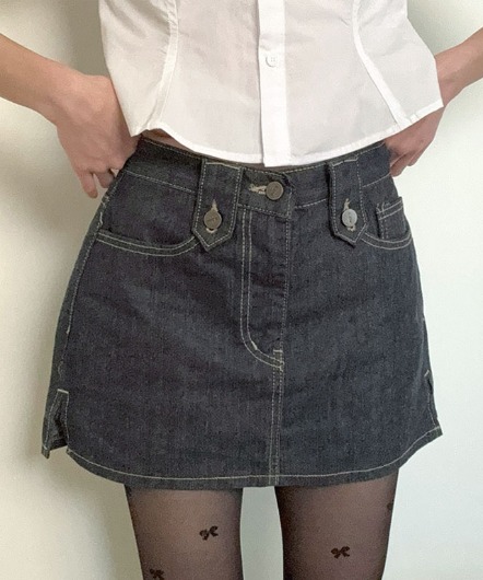 black indigo mini skirtpants