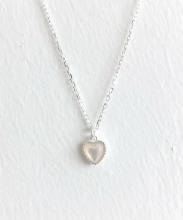 [sale][92.5 sillver]pale heart necklace
