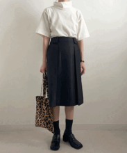 [sale]side pintuck skirt